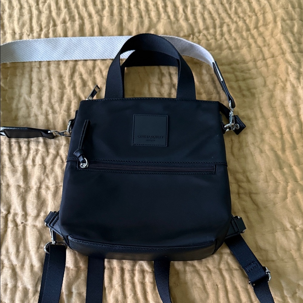 Cynthia Rowley Black Backpack convertible to satchel Crossbody Bag
